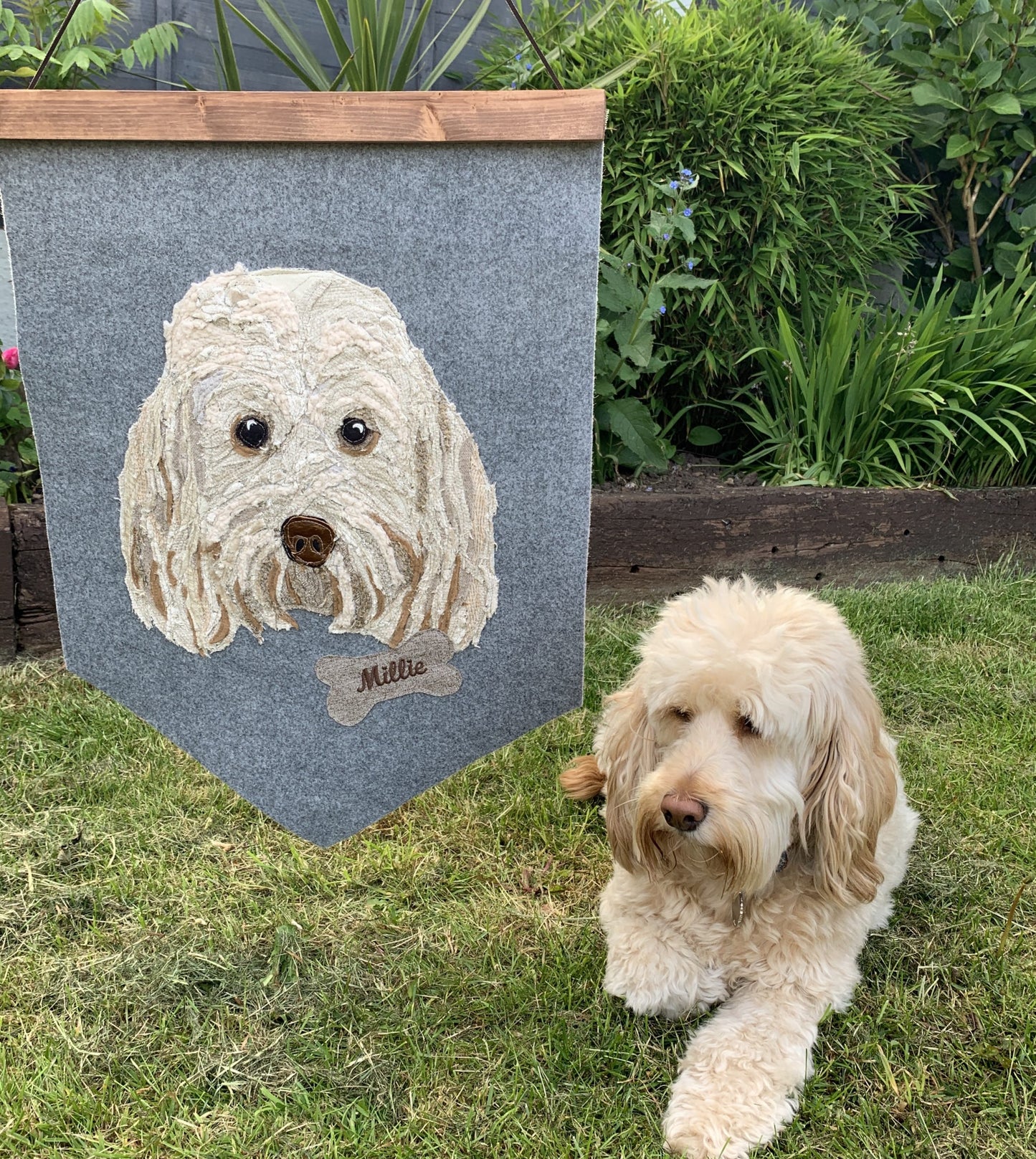 Pet Portrait Wall Hanging without name