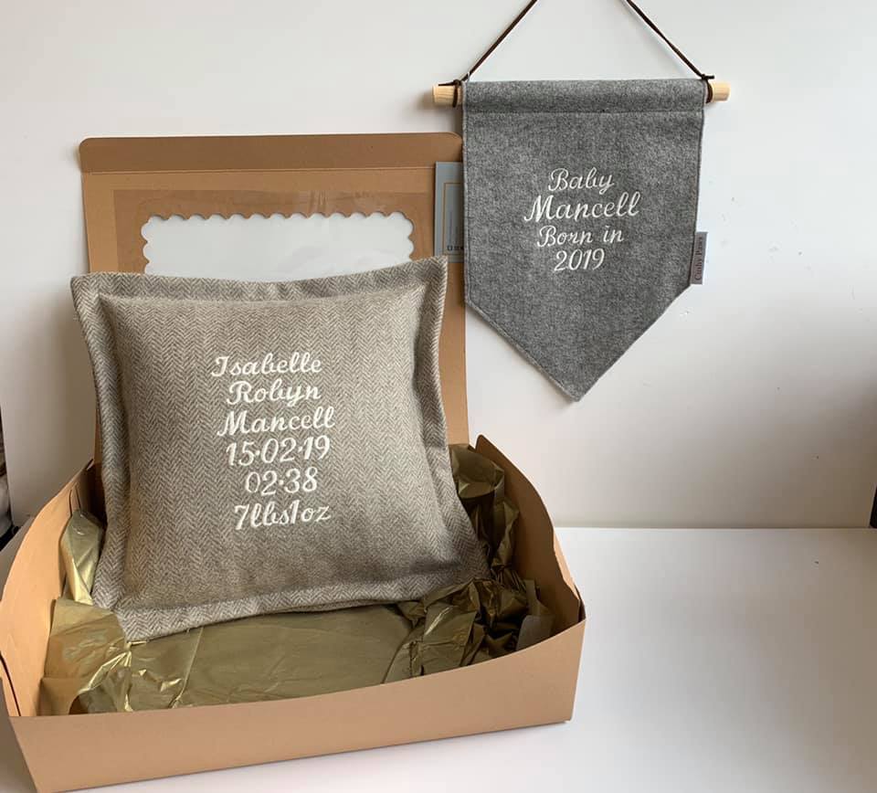 Personalised Baby/Engagement Cushion