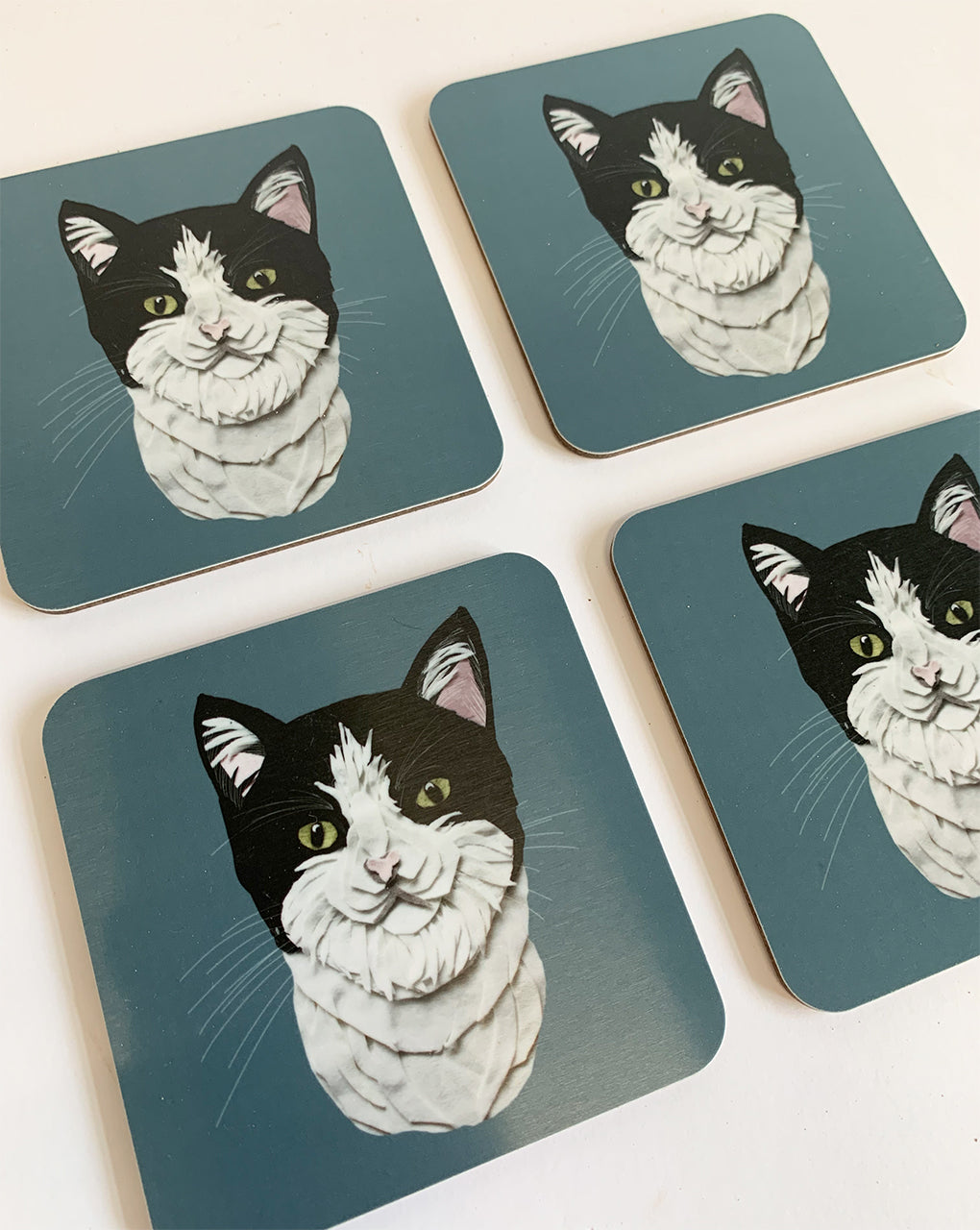 Black and White Cat Coaster