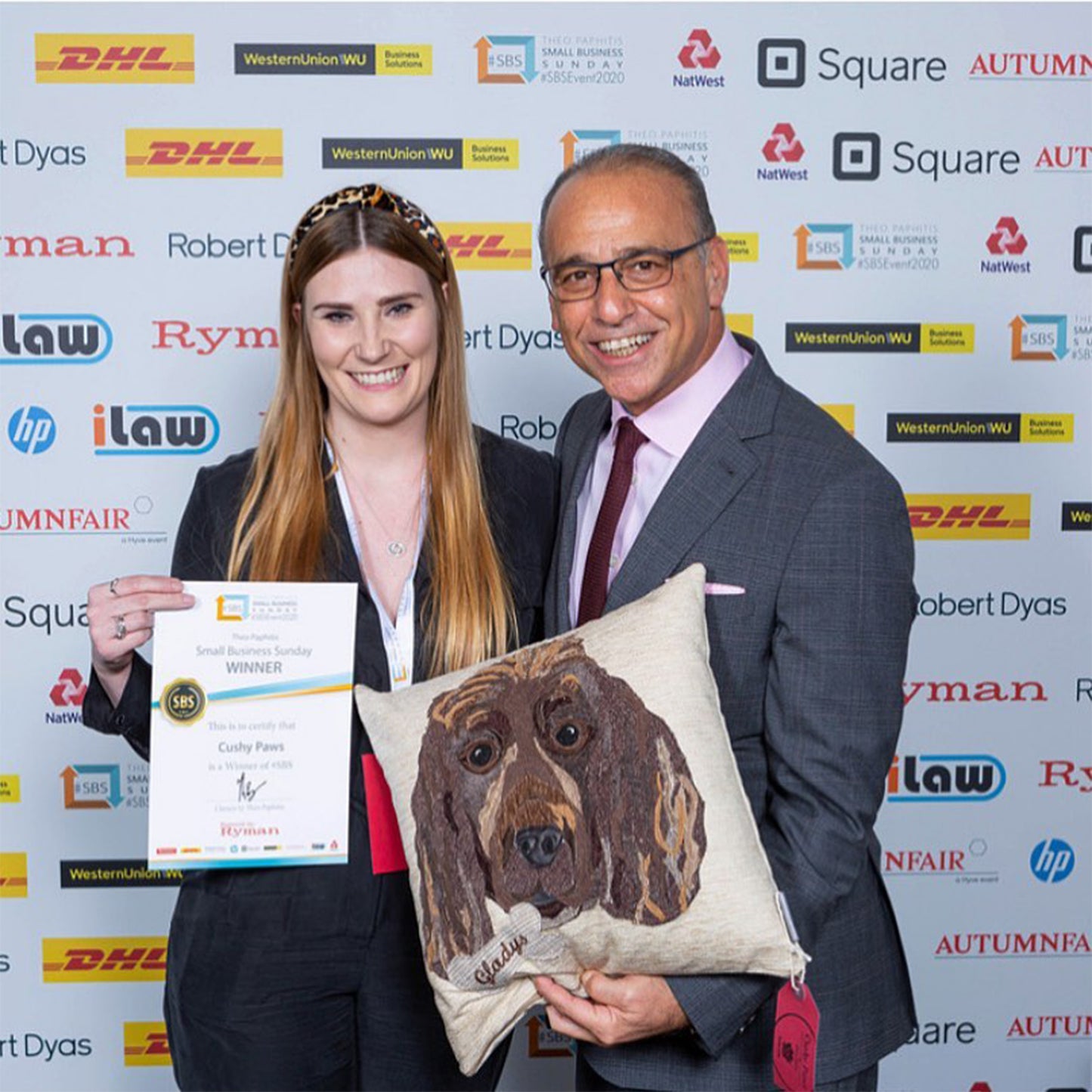 Pet Portrait Cushion- Two Pets