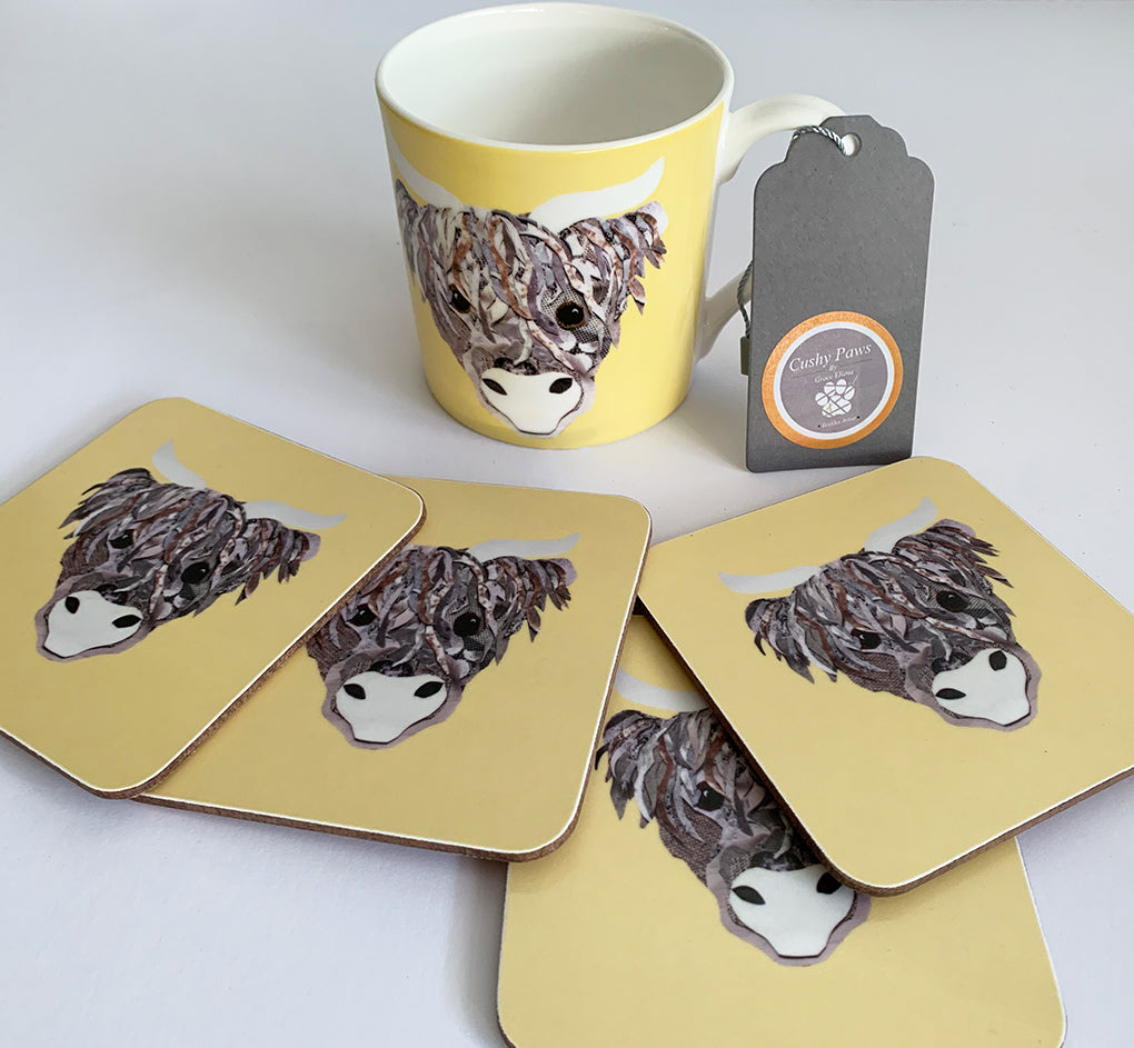 Highland Cow Coaster