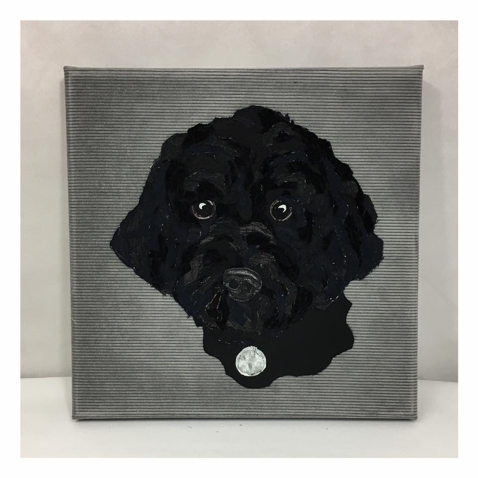 Commission Pet Portrait canvas (Small) with name