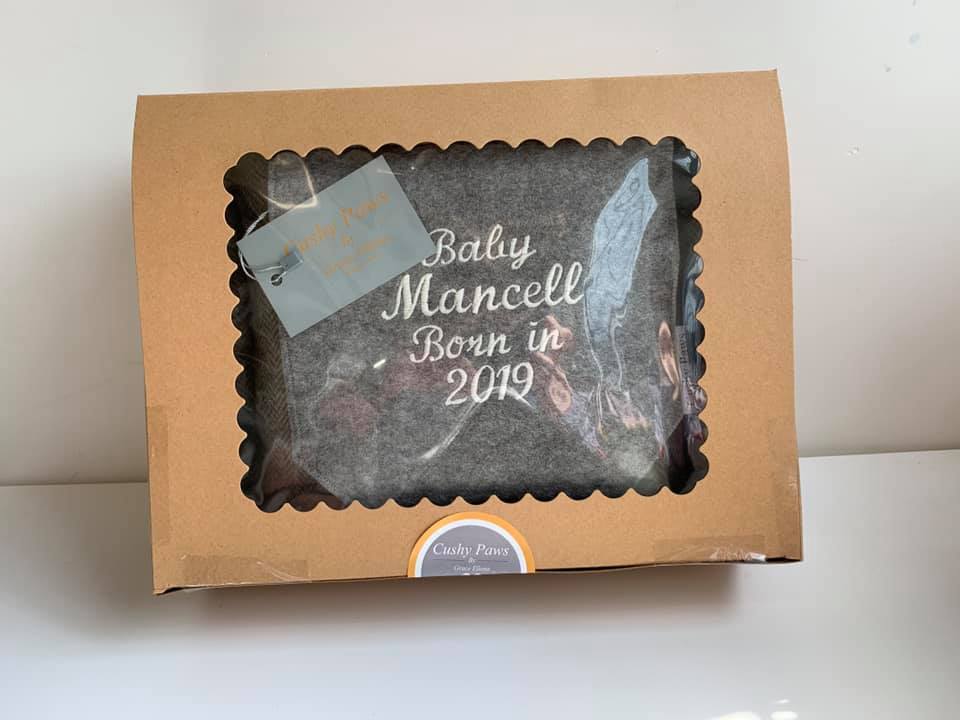 Personalised Baby/Engagement Cushion