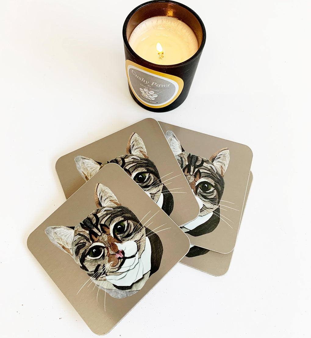 Brown Cat Coaster