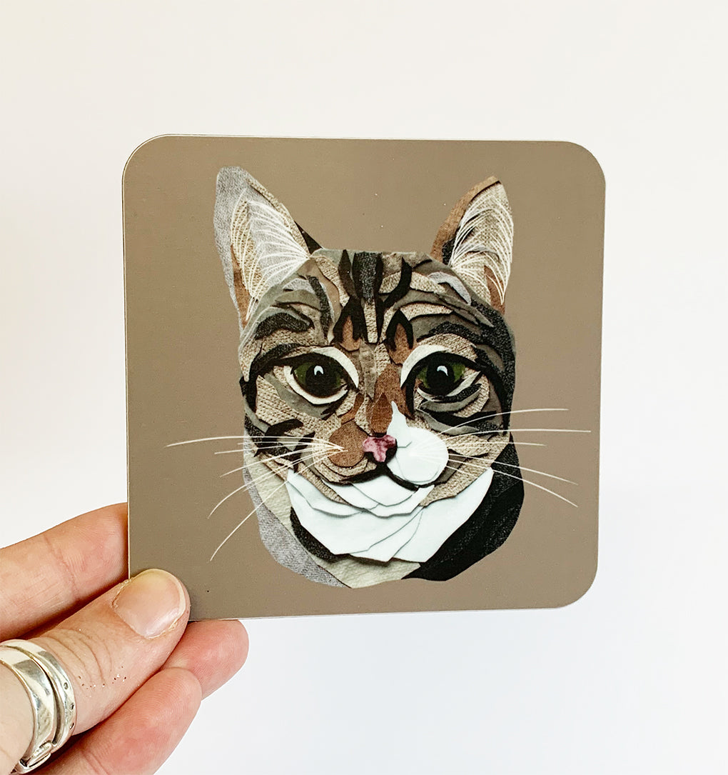 Brown Cat Coaster