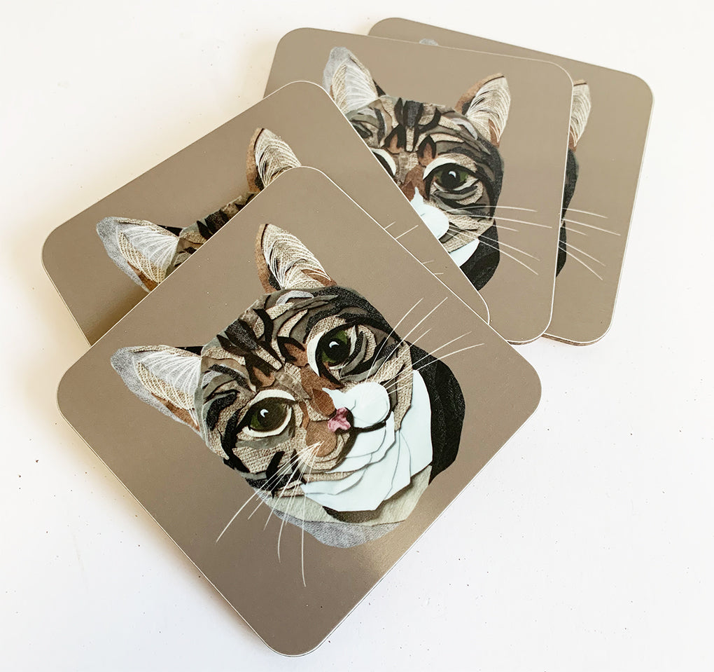 Brown Cat Coaster