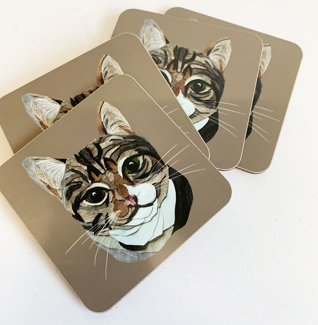 Brown Cat Coaster