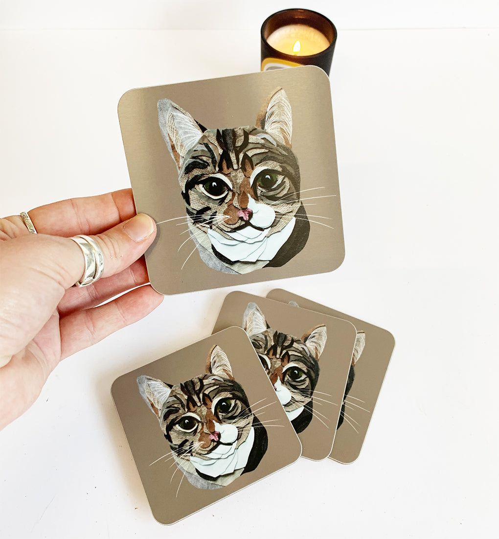 Brown Cat Coaster