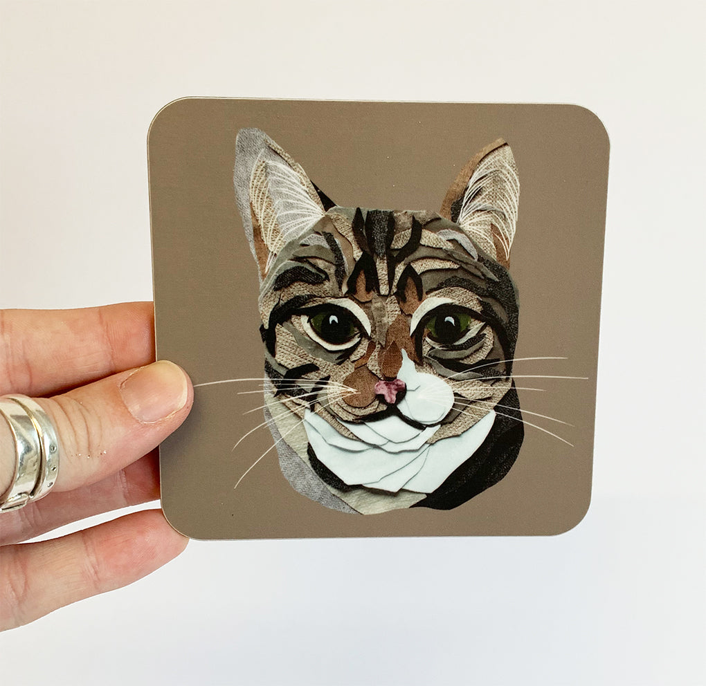 Brown Cat Coaster