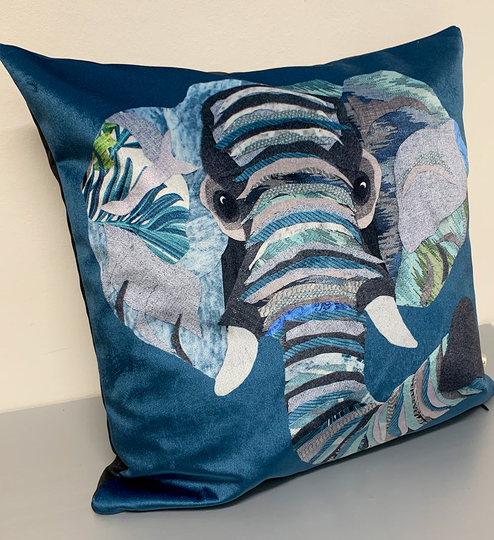 Elephant Cushion Velvet