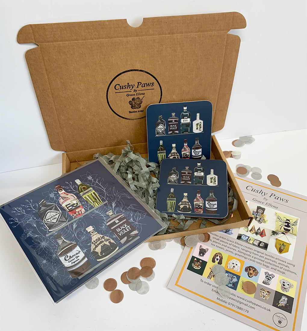 Set of Coasters and card Gift set