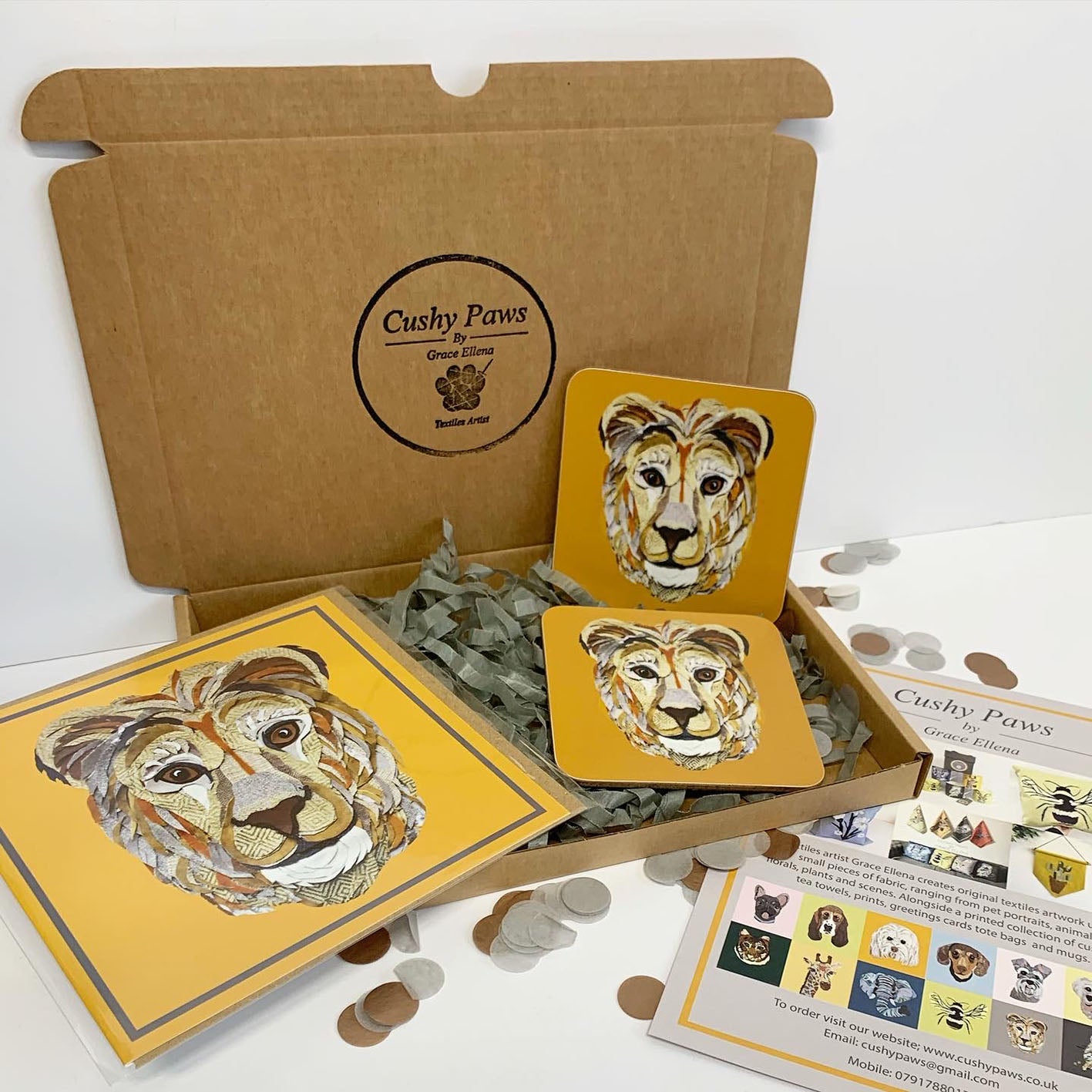 Set of Coasters and card Gift set