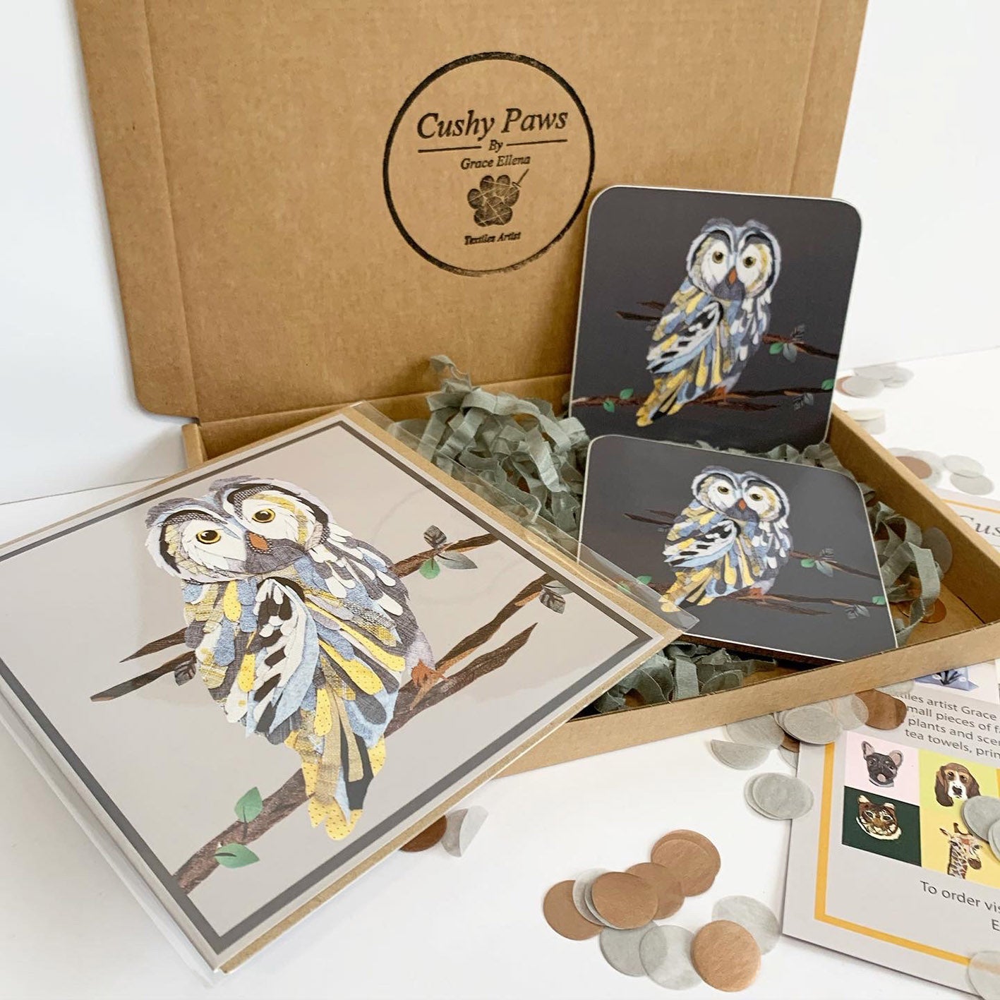Set of Coasters and card Gift set
