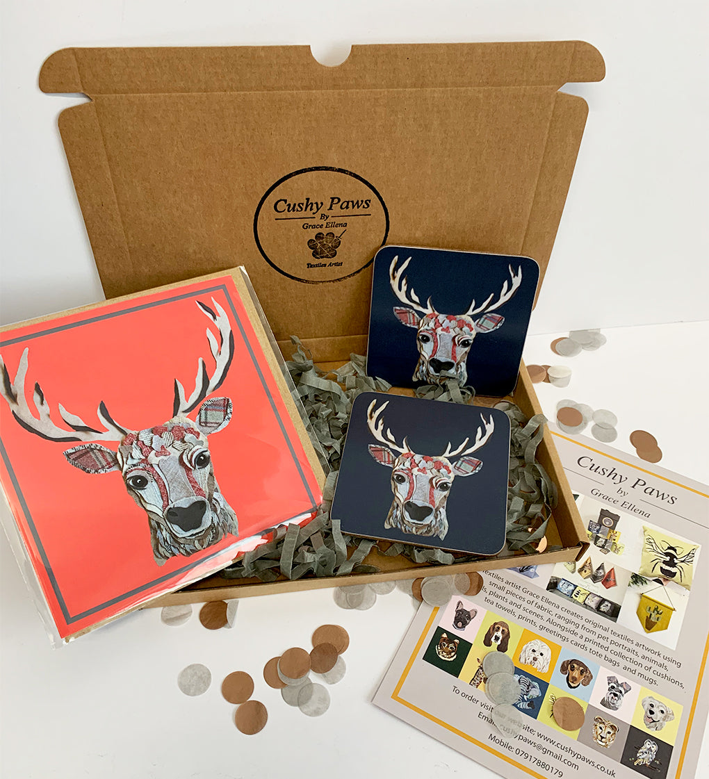 Set of Coasters and card Gift set