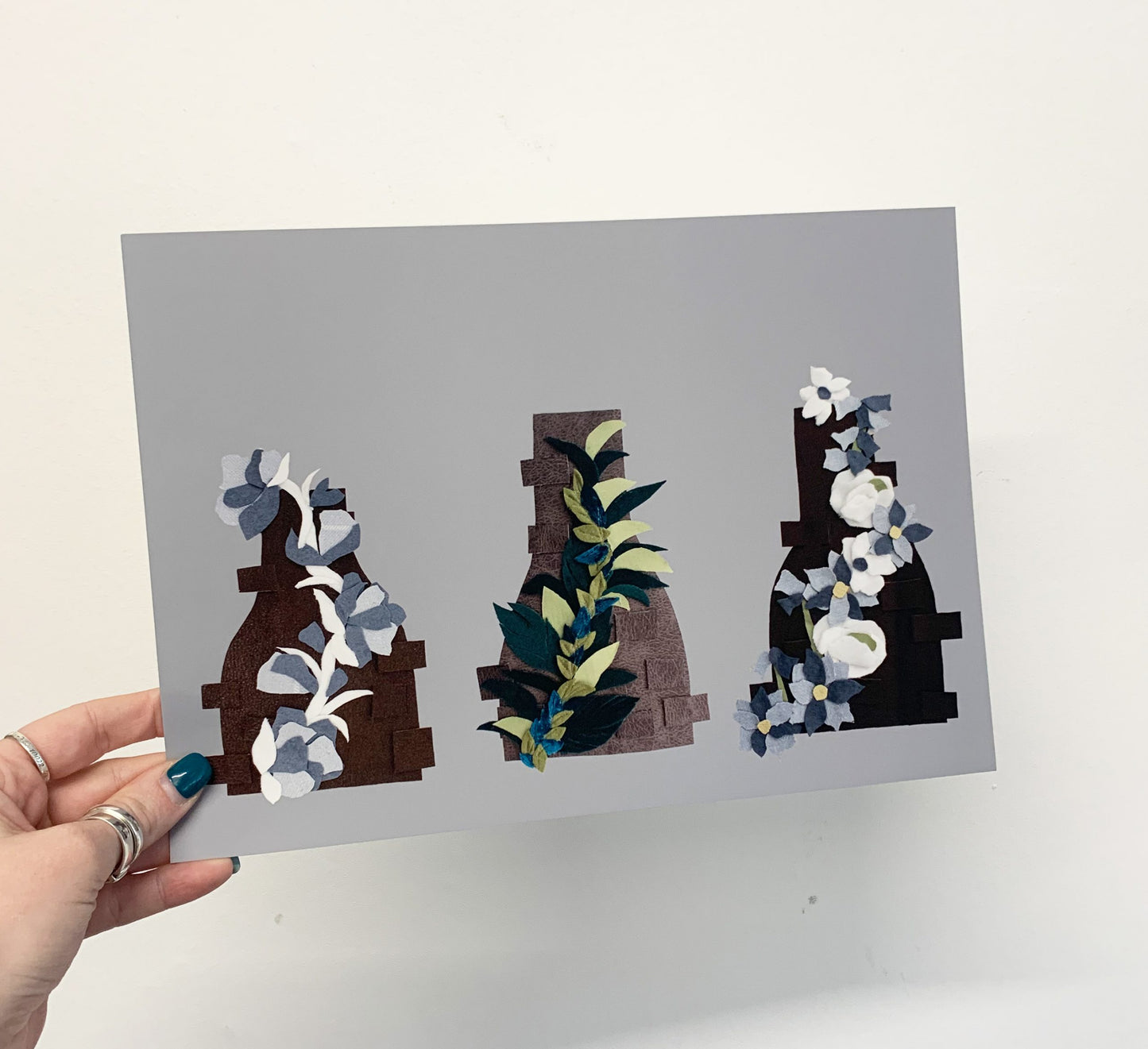 Pink Bottle Kilns, Potbank Print, Stoke Print, Floral Potbank Print