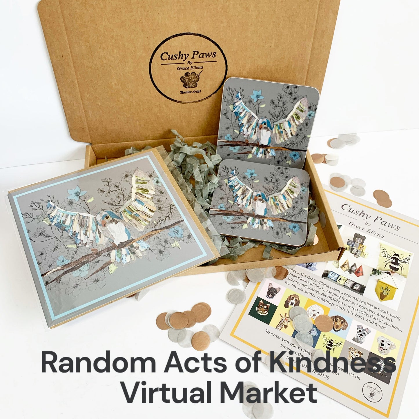Set of Coasters and card Gift set