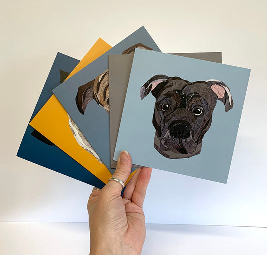 Staffy- Dog Greetings Card