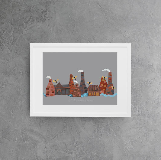 Stoke-on-Trent A4 Print